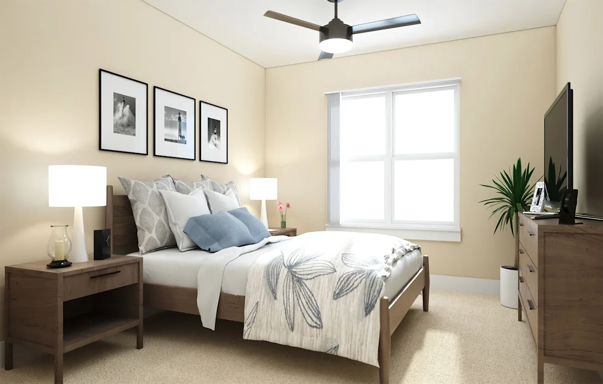 Bedroom with TV 