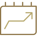Uptrend graph icon.