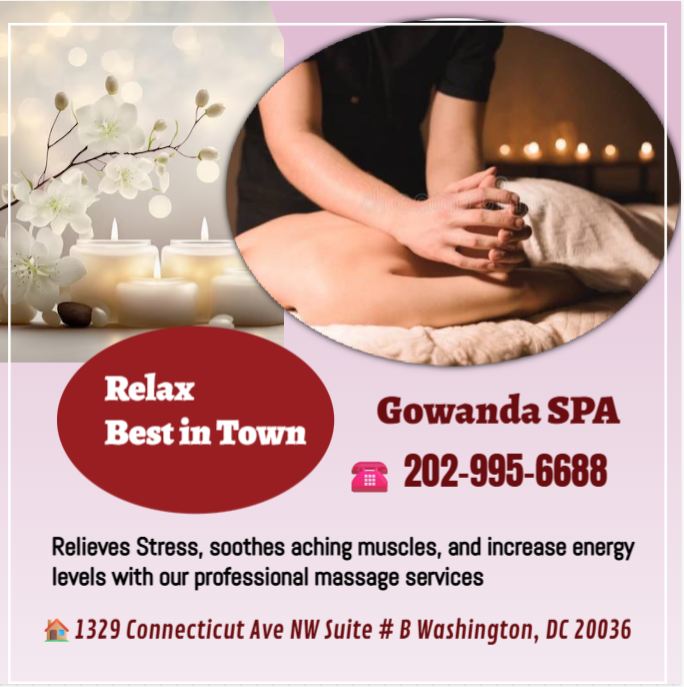 Our traditional full body massage in Washington, DC
includes a combination of different massage therapies like 
Swedish Massage, Deep Tissue,  Sports Massage,  Hot Oil Massage
at reasonable prices.