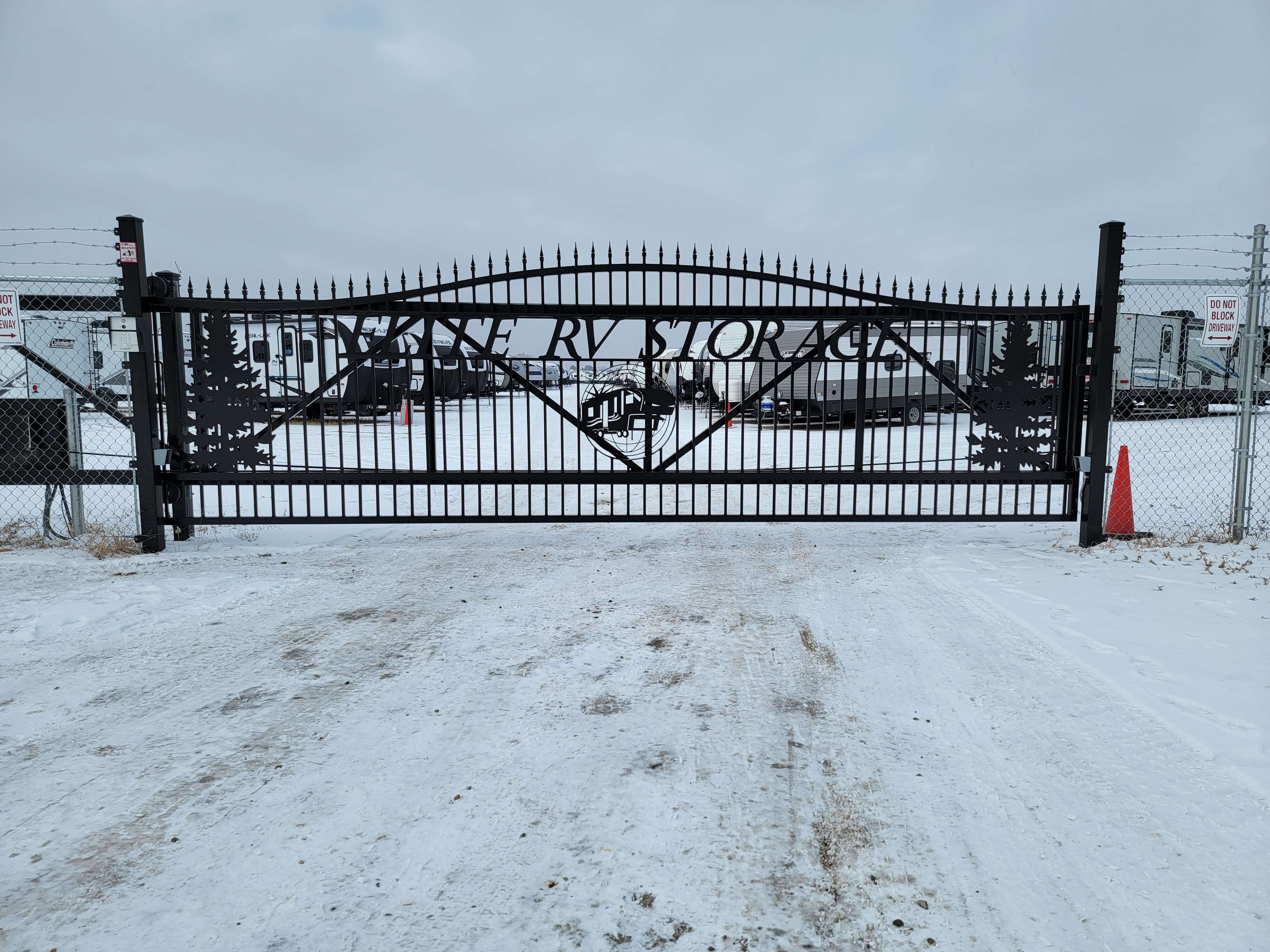 Gated Entrance to Elite RV Storage