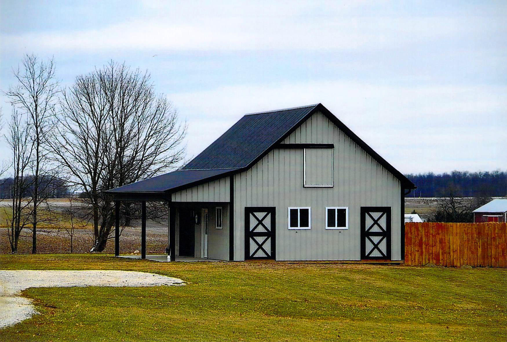 When looking for an experienced carpenter, J&M Carpentry constructs custom garages, pole barns, and other structures that are built to last.
We take pride in offering our clients generations of Amish craftsmanship, together with modern and professional site management. We build our structures to suit all our customers’ own unique styles and needs. In addition to pole barns and garages, we also build horse barns, arenas, stables, and also specialize in re-roofing.
Whether you are in the market for residential or commercial buildings, or metal roofing or traditional shingle roofing, our professional team will complete your job on time and on budget. Quality work. Immeasurable experience. Competitive Pricing. That is our equation for success!