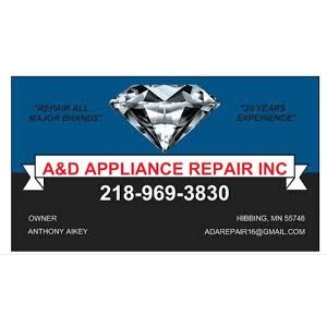 A&D Appliance Repair Inc - Hibbing, MN - (218)969-3830 | ShowMeLocal.com