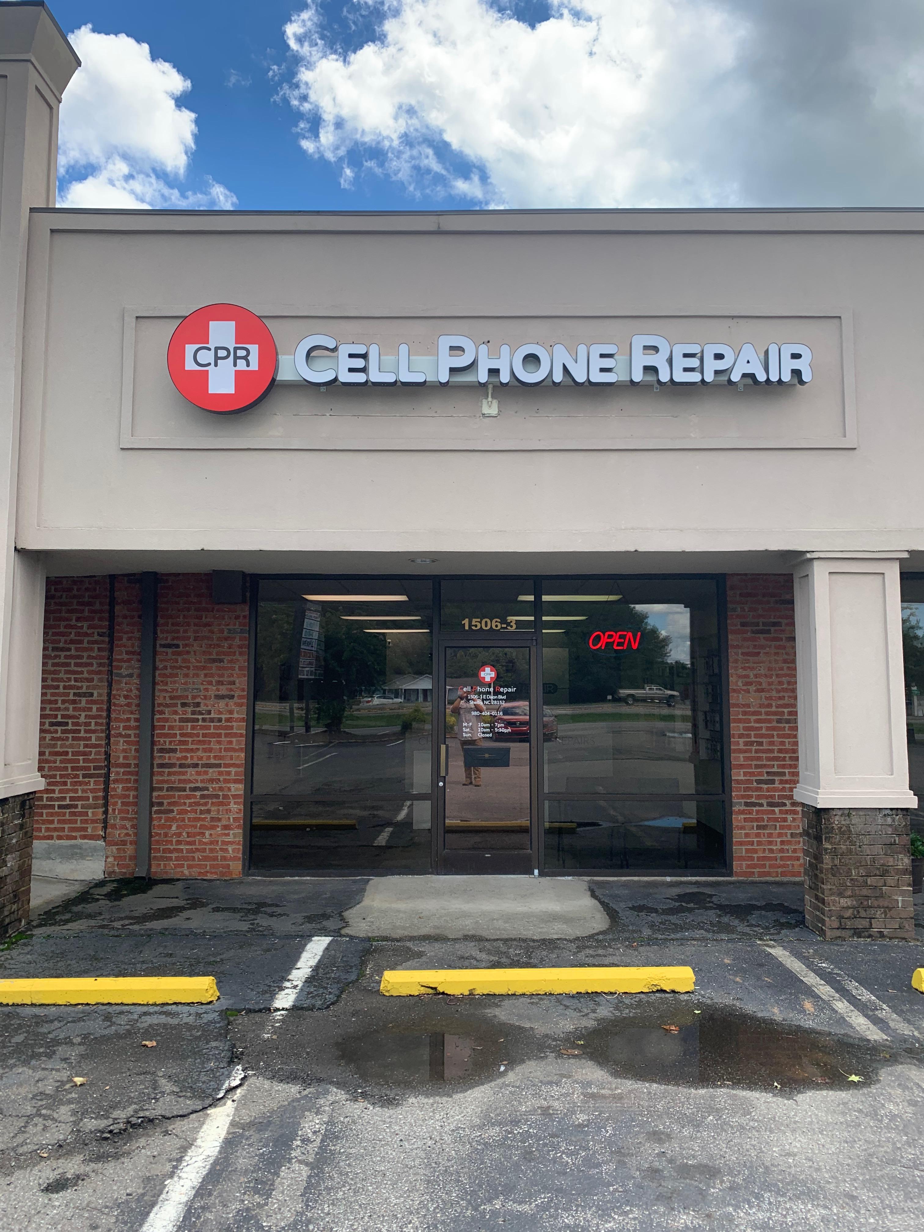 Storefront of CPR Cell Phone Repair Shelby NC