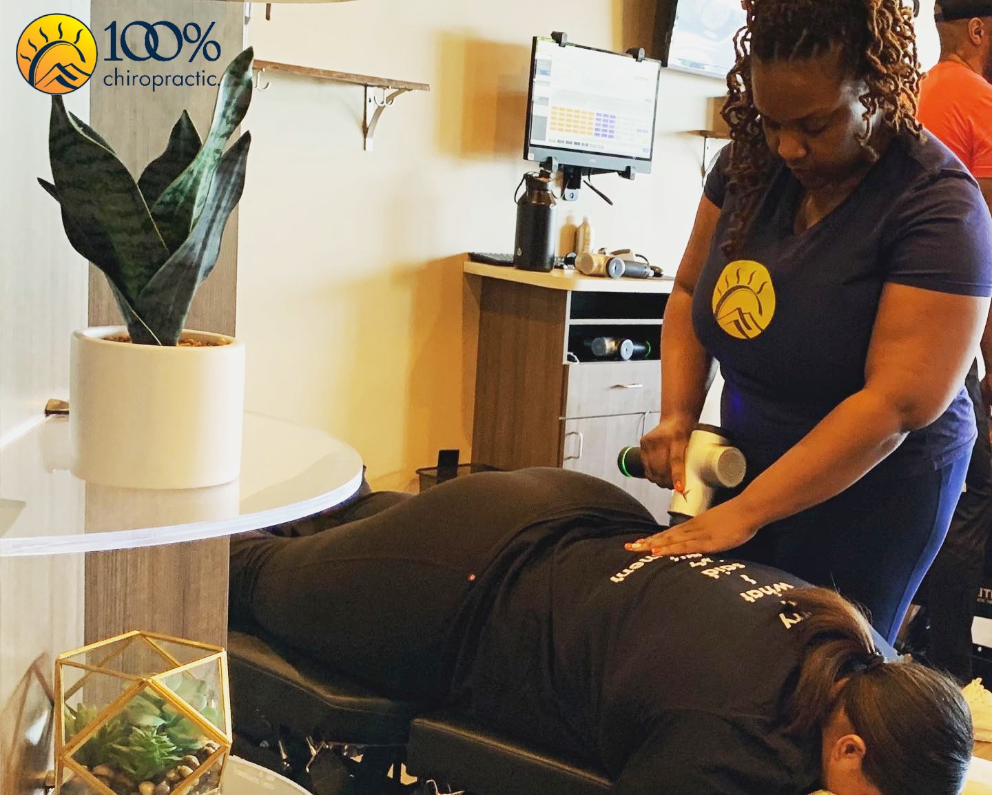 Our chiropractors get adjusted too! At 100%, you’ll find that our services are catered towards the entire family’s healing. Our wellness center is dedicated to ensuring optimal care for our patients b