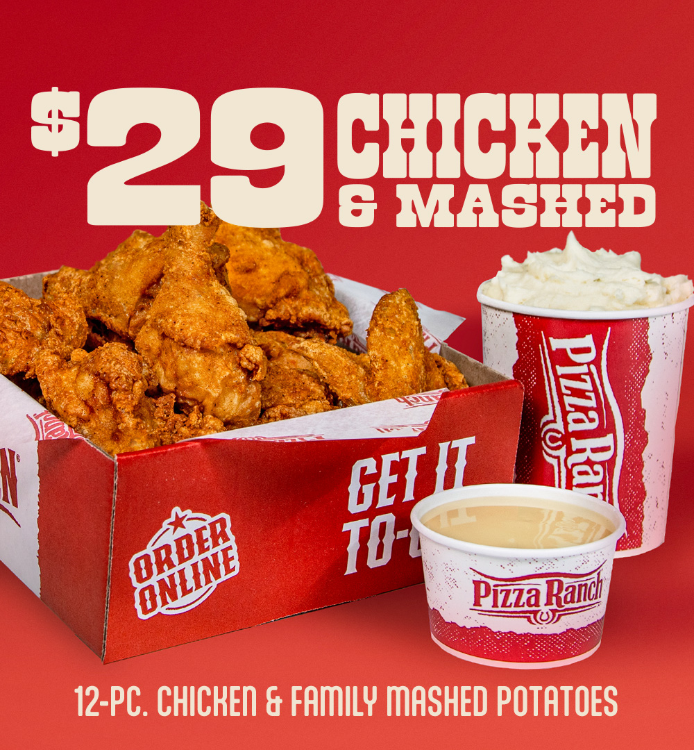 12pc Chicken & Family Mashed for $29