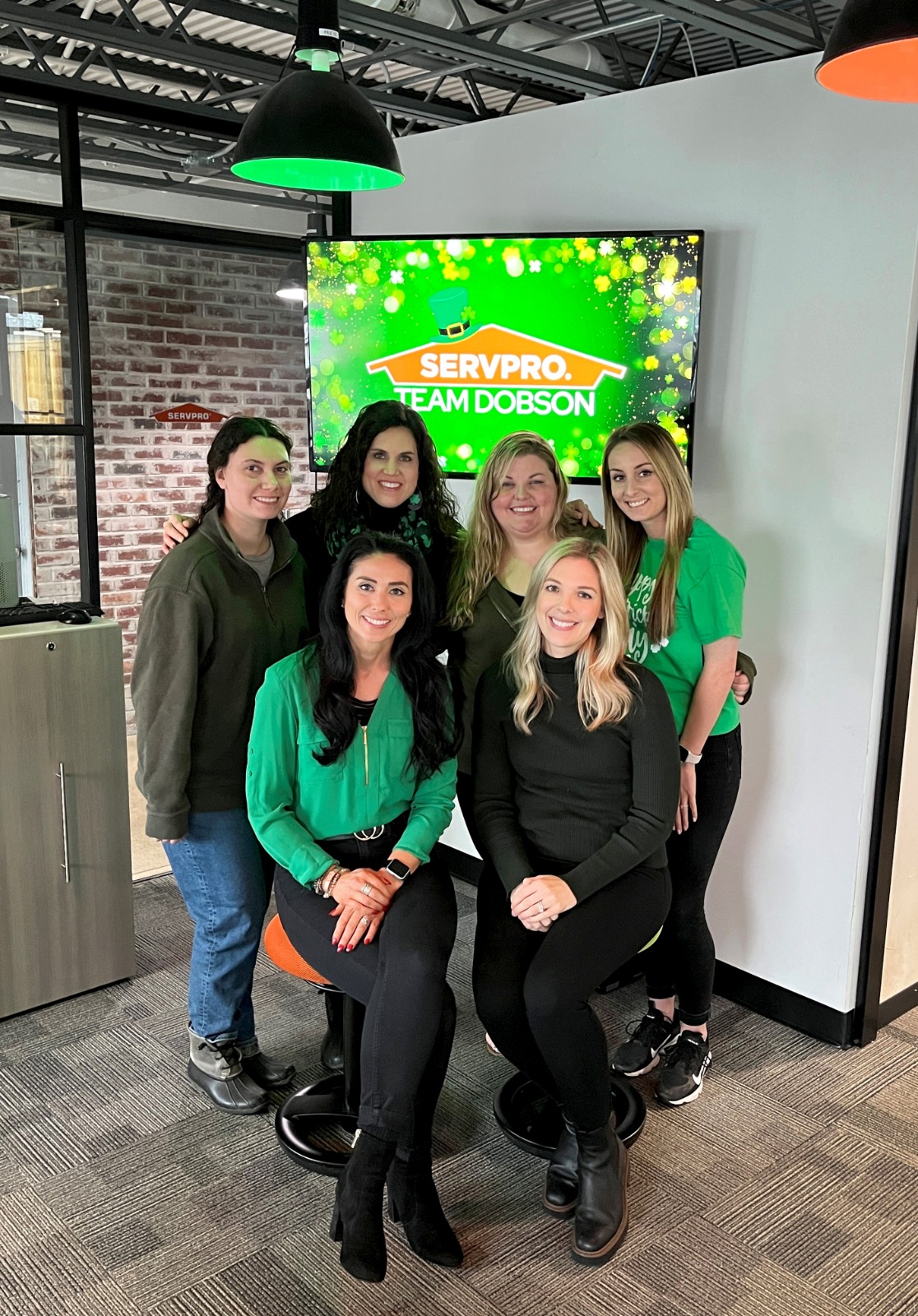 SERVPRO team members celebrating St. Patrick's Day.