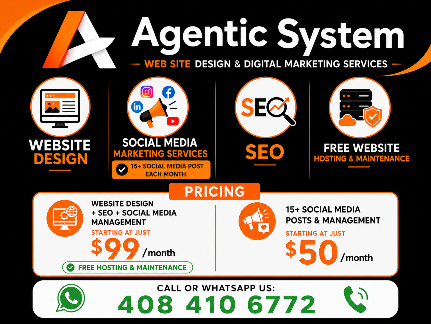 Website Design + Web Design + Website design near me + SEO + Social Media management + Facebook + In 