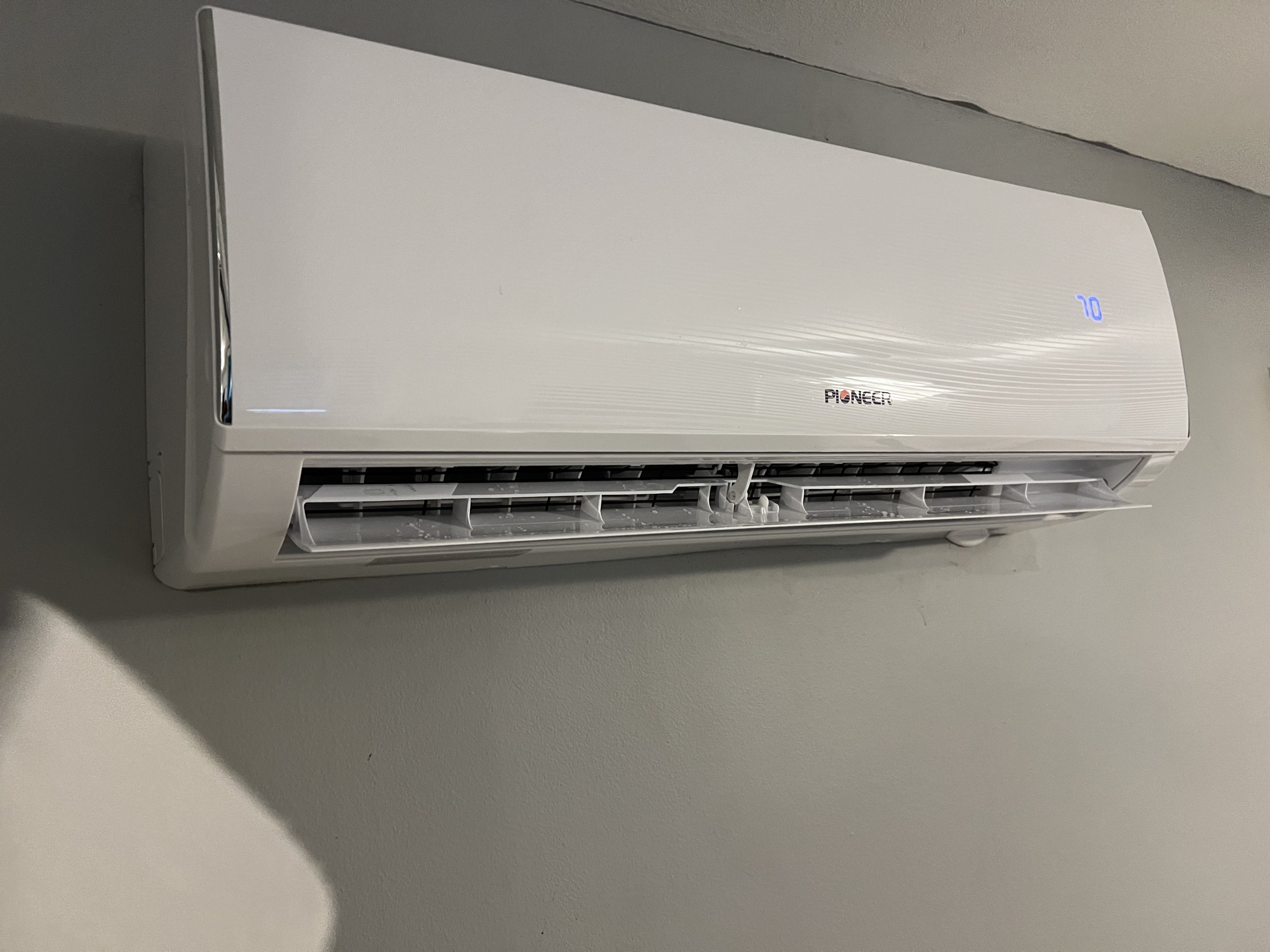 Mini split indoor unit installation for efficient room-by-room cooling by Tri-County HVAC in South Florida.