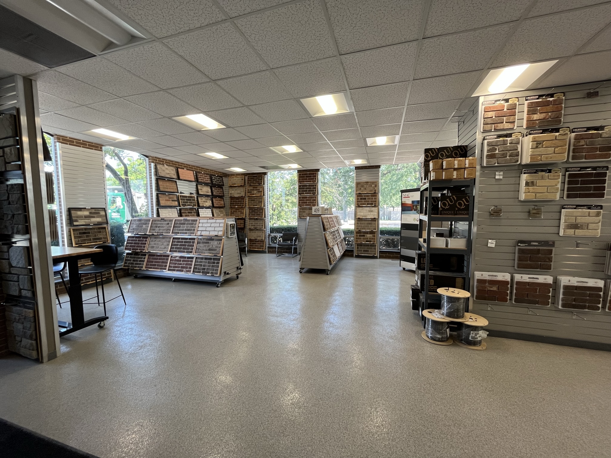 At the Brickworks Supply Center in Schaumburg, Illinois, you will find a complete line of brick, thin brick, glazed brick, stone, hardscape, other masonry supplies for all of your project needs. This location also offers sand and mulch for your project needs. Whether you are a contractor or do-it-yourself homeowner, visit the store today and be inspired for your next project. Found what you are looking for? Schaumburg's delivery trucks are at your service to bring all of your selected building materials and supplies right to your job site. 

Stop in or call to speak to one of our qualified professionals on your next masonry project.