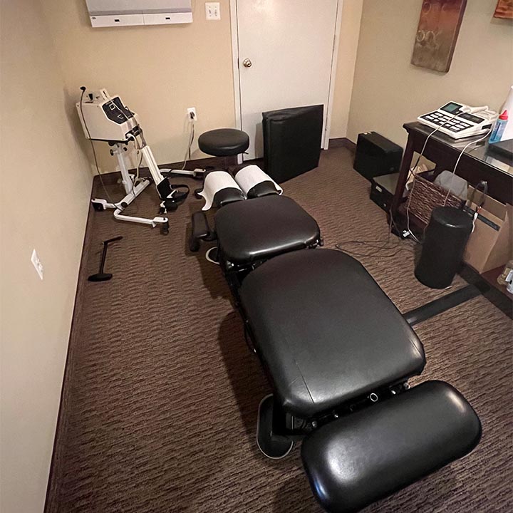 Chiropractic Treatment Room at Breen Chiropractic Clinic in Manasses