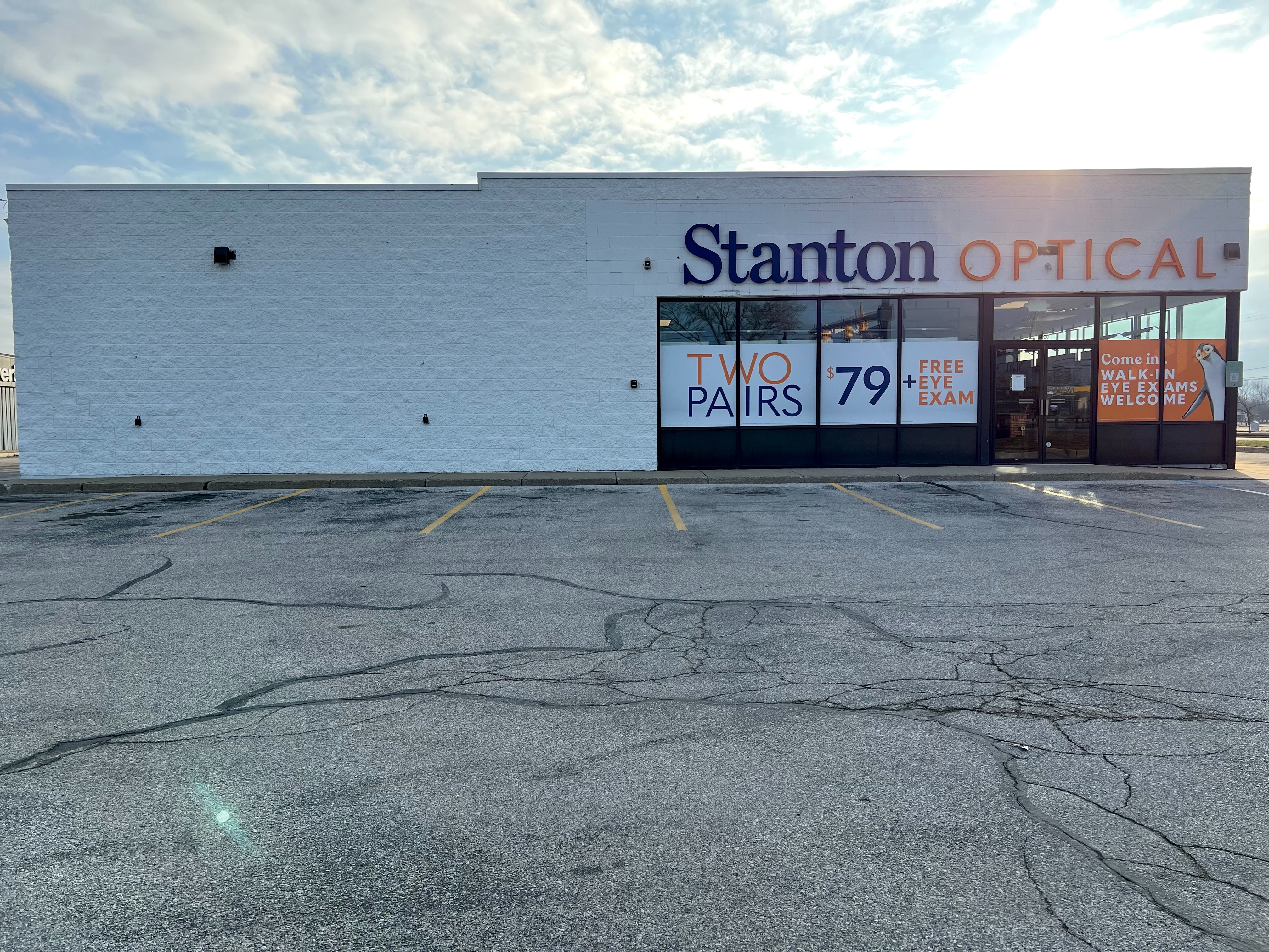 Storefront at Stanton Optical Store Saginaw MI 48604