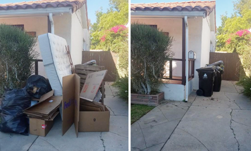 Irvins Junk Removal - junk removal before and after