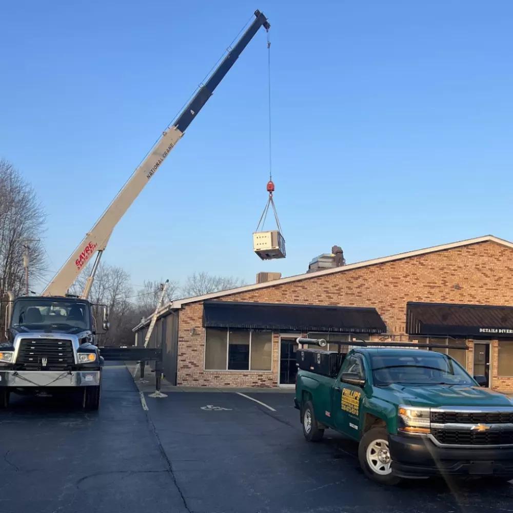 Phillips Heating and Air Conditioning Newton Falls, OH  vans and rooftop installation