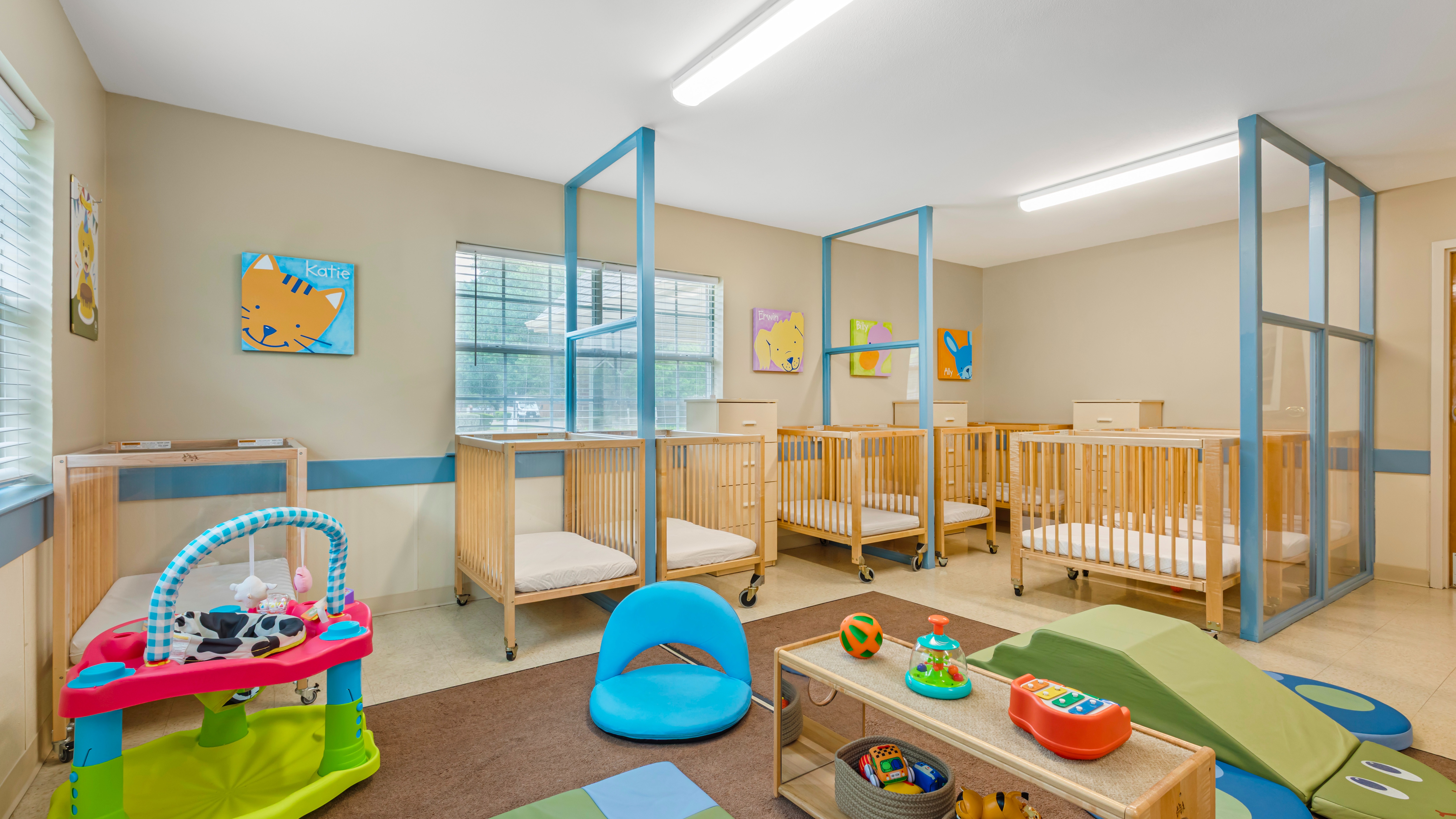 Infants at Primrose School of Bent Trail enjoy a safe, nurturing daycare environment in Far North Dallas with caring teachers, engaging activities, and personalized attention designed to support early development.