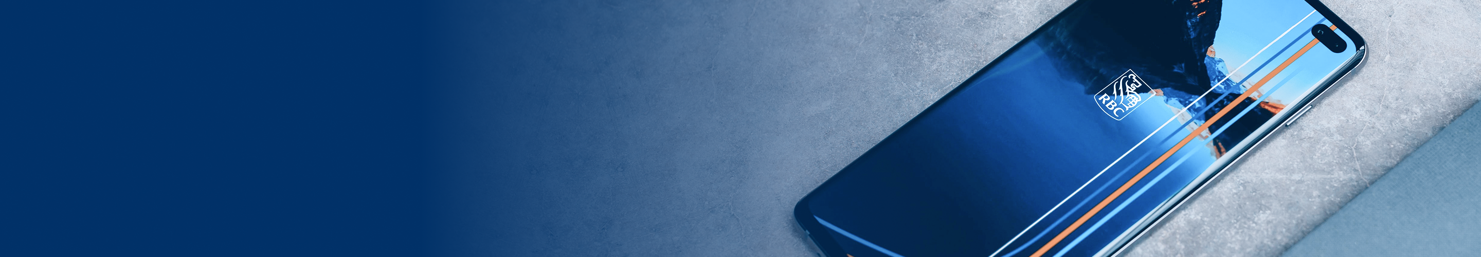 A mobile phone on the RBC Mobile app.