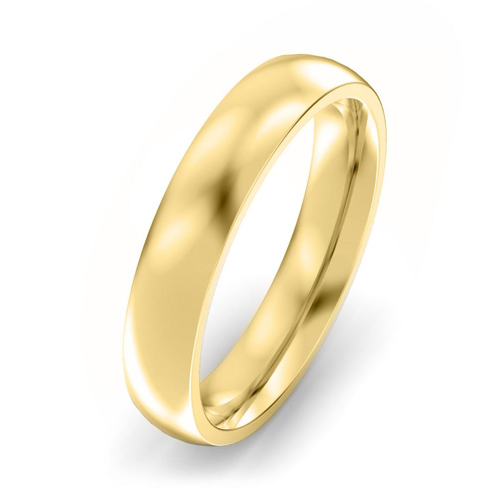 Classic Court Shape Yellow Gold Wedding Ring Autumn and May London 020 8293 9361