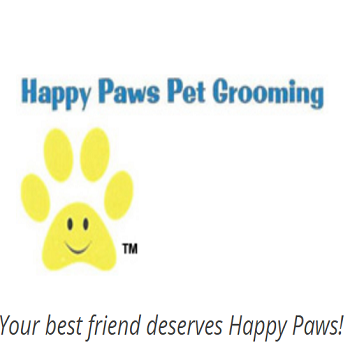 Happy Paws Pet Grooming Logo