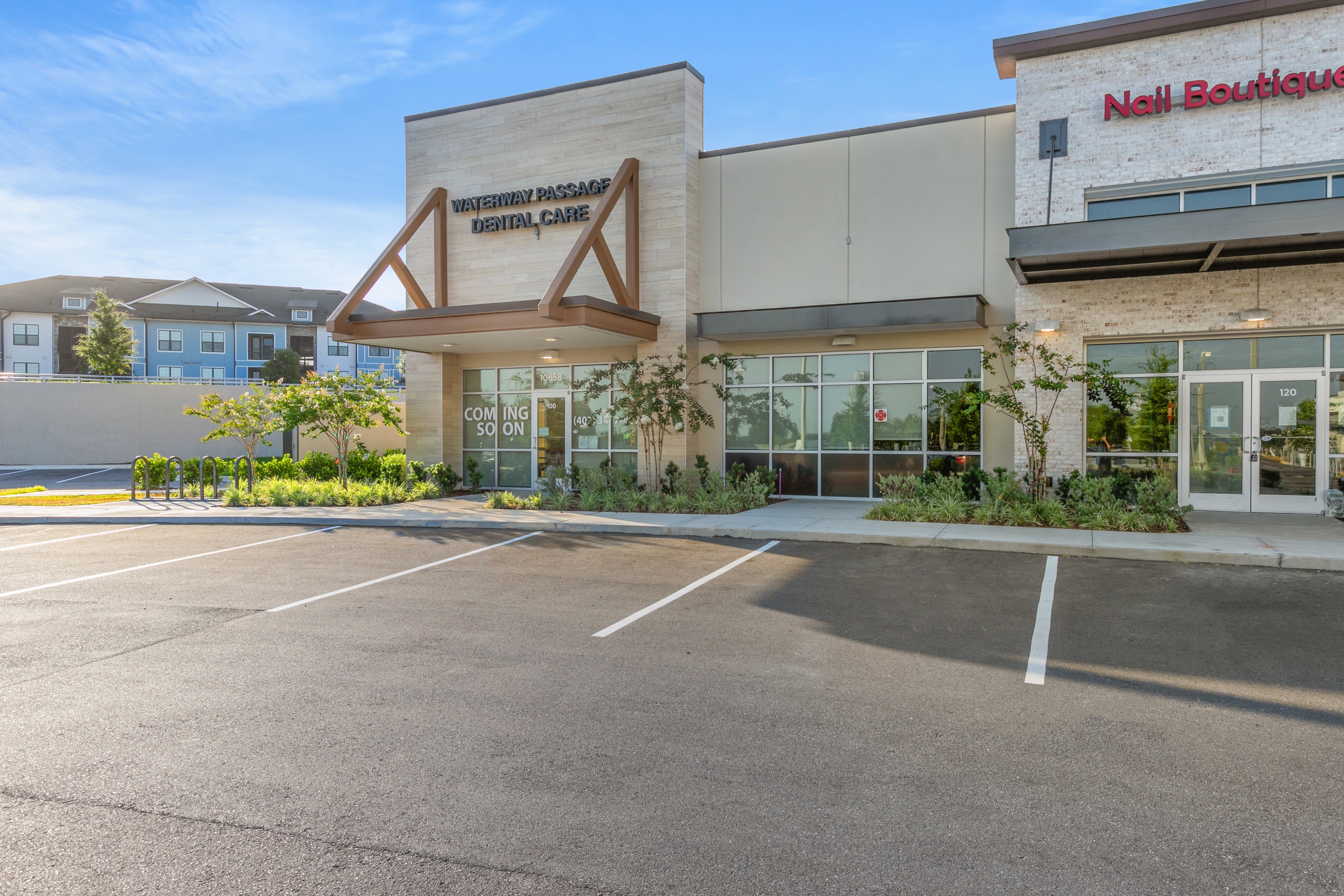 Front of office, Waterway Passage Dental Care. Dentist in Winter Garden, FL. 