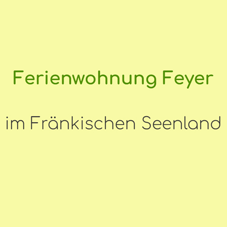 Ferienwohnung Feyer im Fränkischen Seenland Logo
