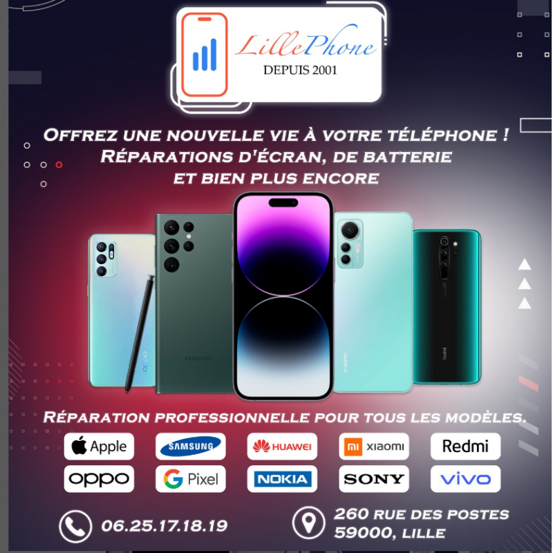 LillePhone réparation mobile lille Lille 06 25 17 18 19