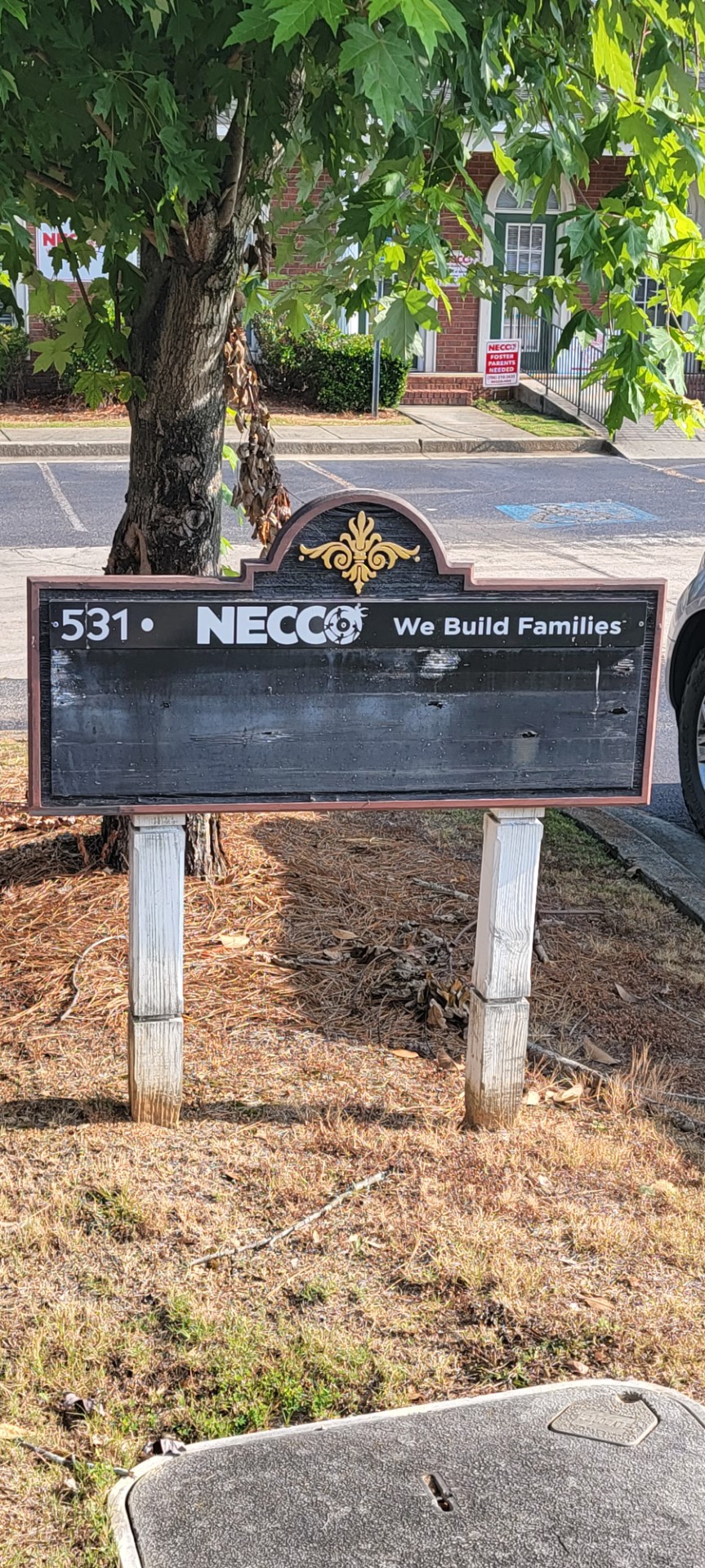 Outside signage at Necco Augusta office.