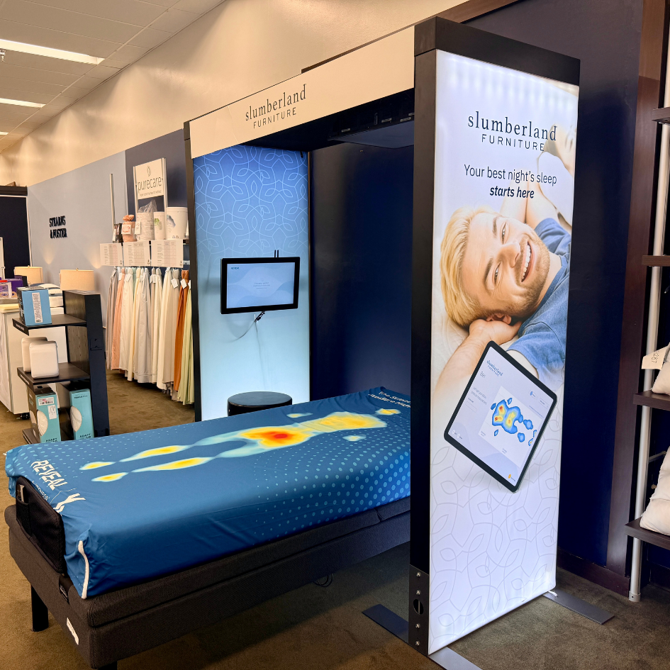 Take the guesswork out of mattress shopping with pressure mapping at Slumberland Furniture Burlington. Our in-store sleep technology visually identifies pressure points and helps our team guide you toward mattresses with the comfort, feel and support that best match your body.