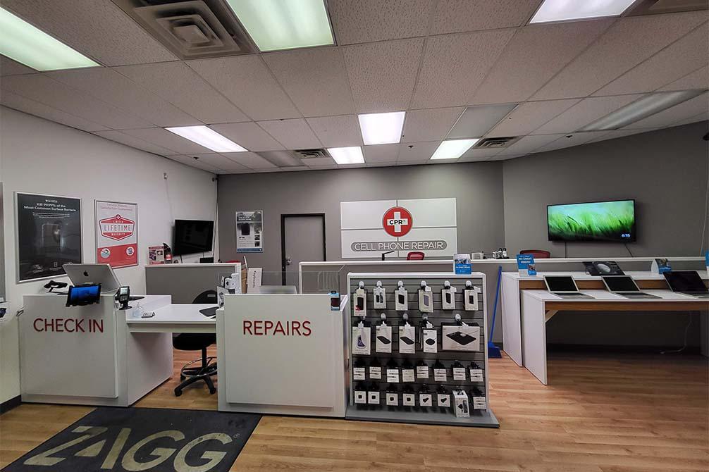 Store Interior of CPR Cell Phone Repair Anderson IN