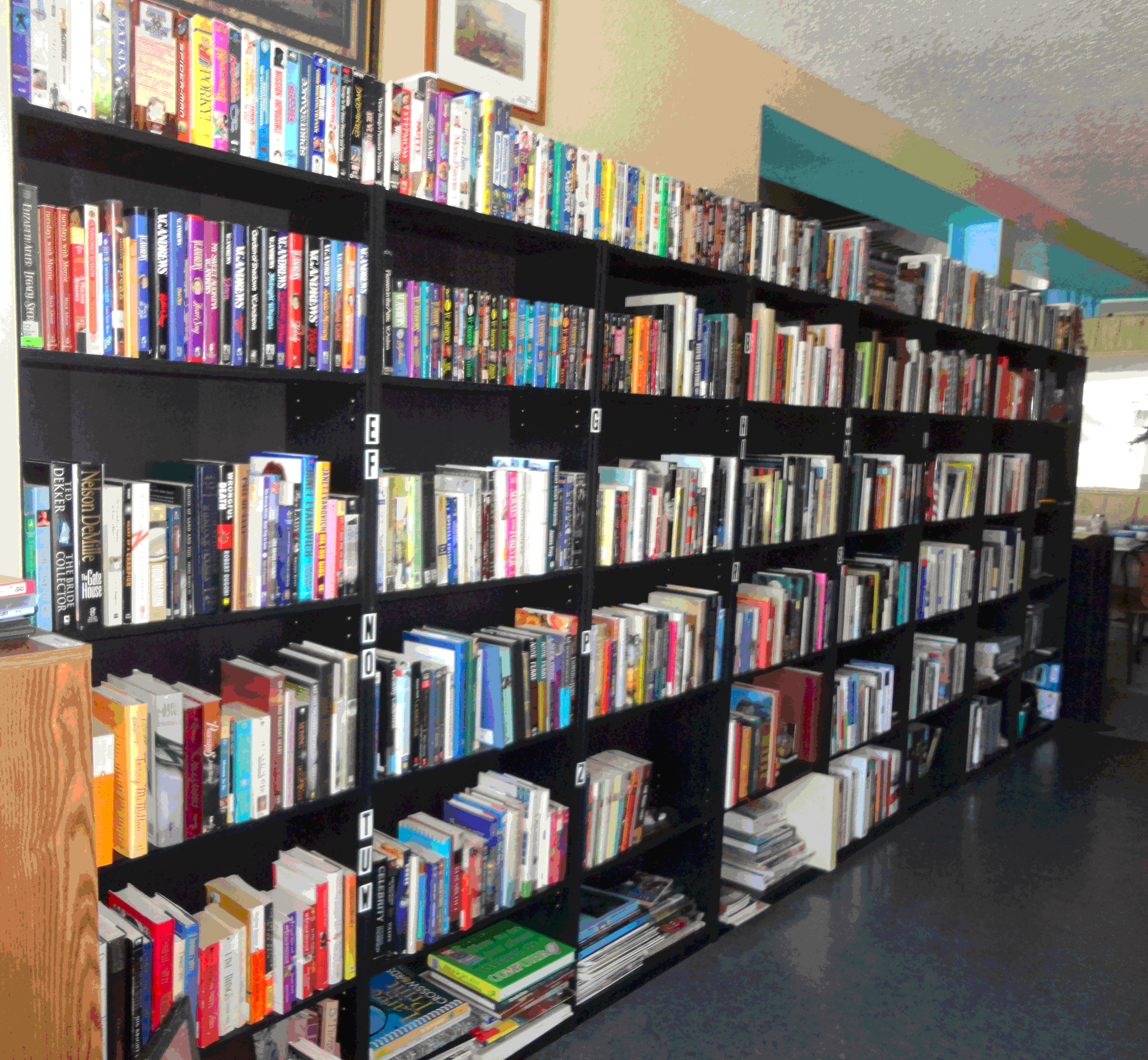 Large selection of books, movies, and music.