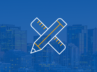 Pencil crossed over a ruler icon.