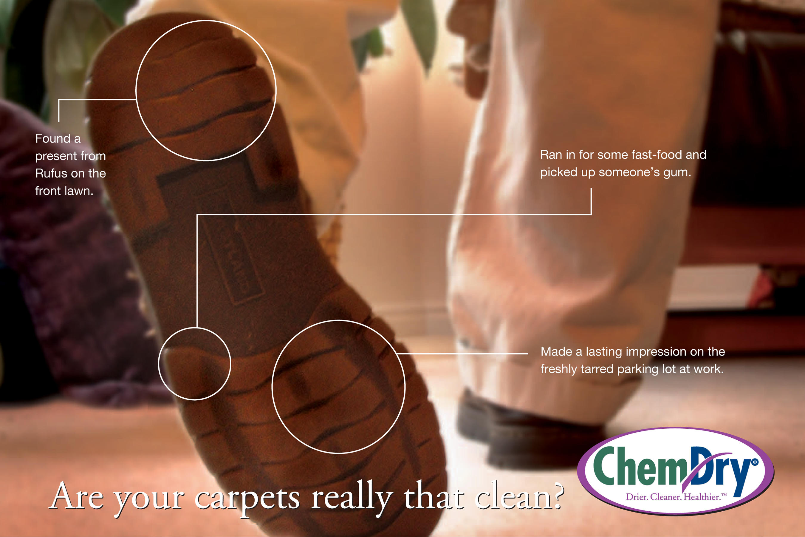 Your shoes bring a lot of dirt into your home. Zachary's Chem-Dry will help take that grime back out Zachary's Chem-Dry Jacksonville (904)620-7310