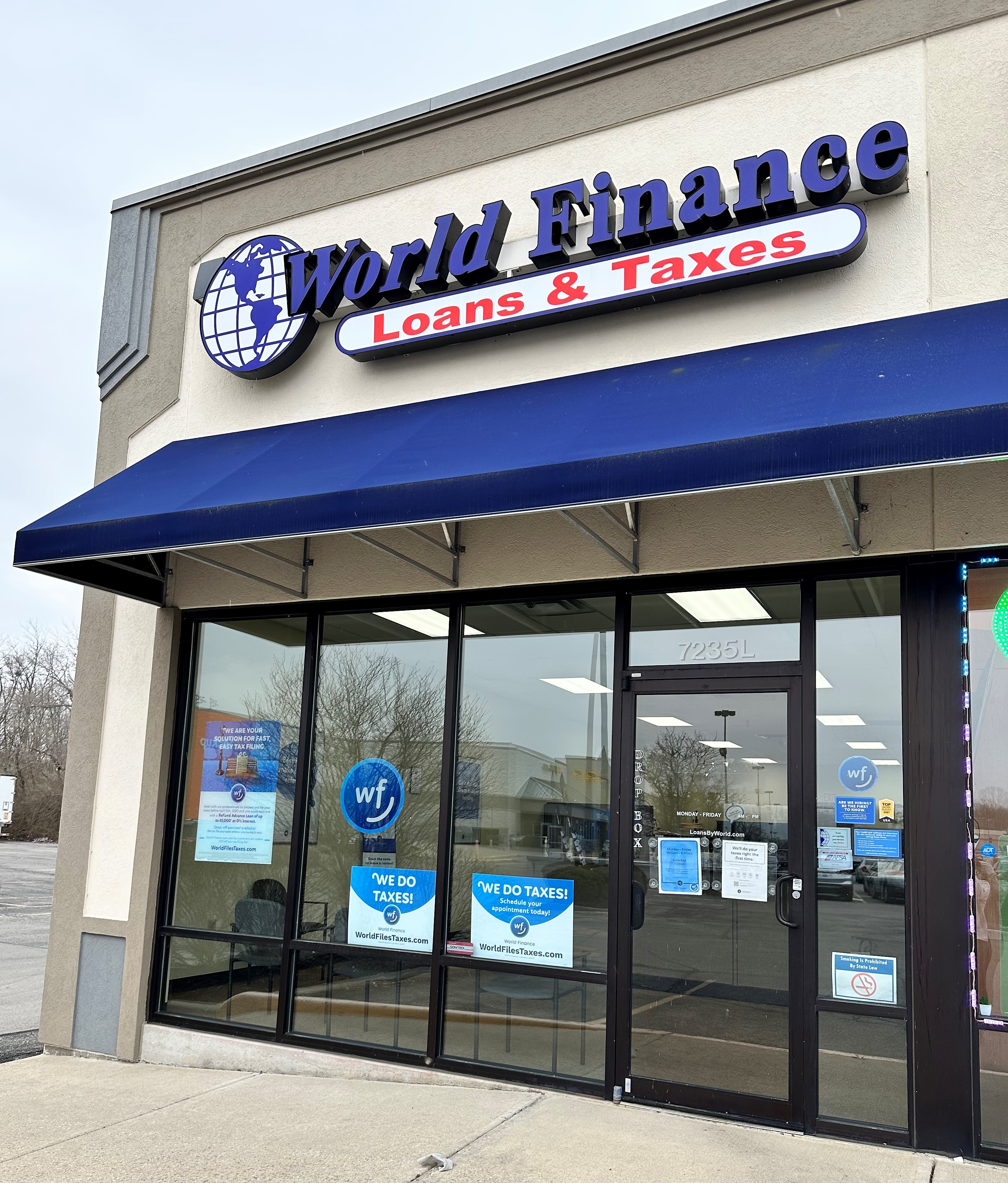 Front of Branch - angle view World Finance Indianapolis (317)257-5703