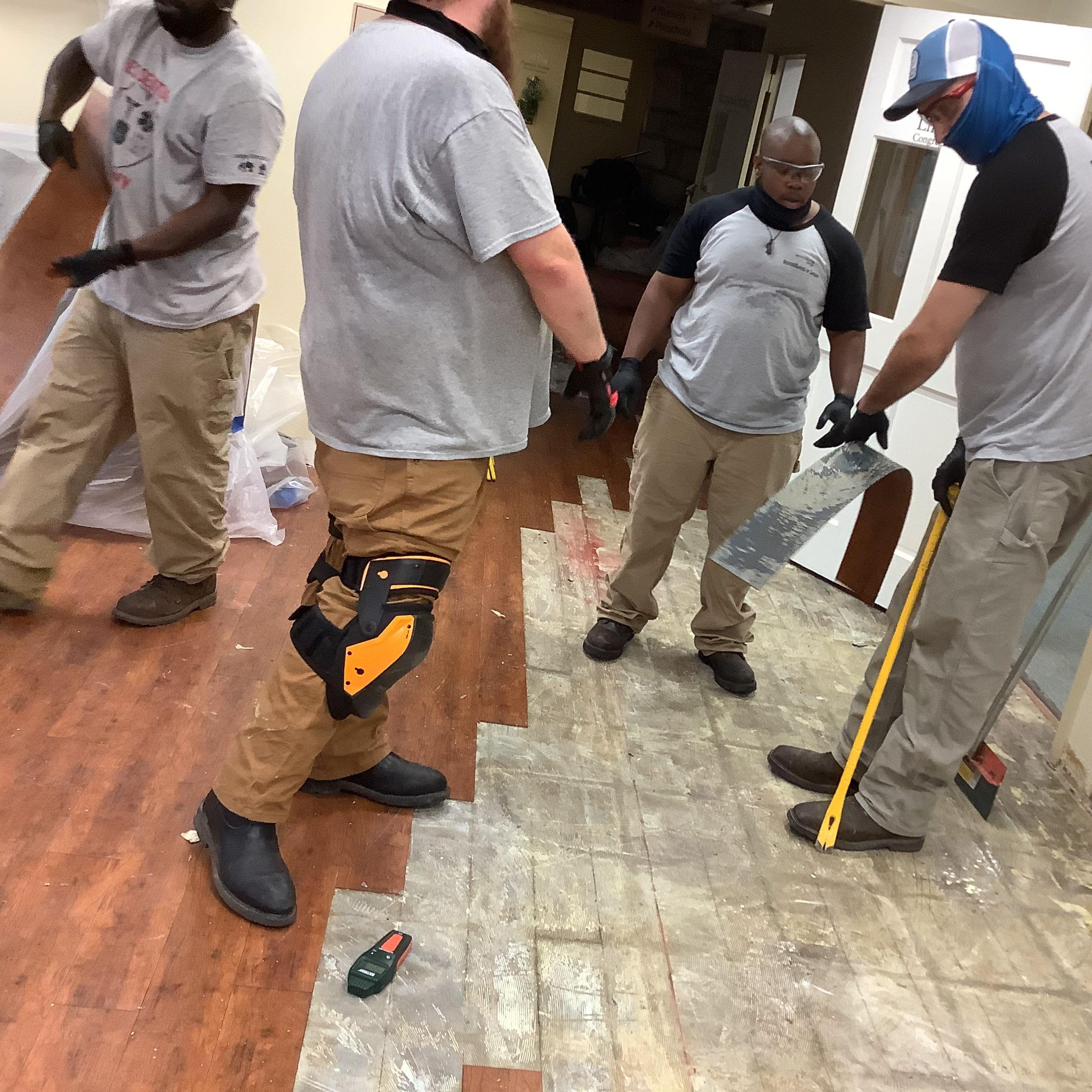 Commercial wood floor repair