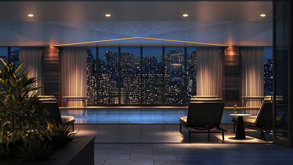 St. Regis Chicago Indoor Pool at Night
