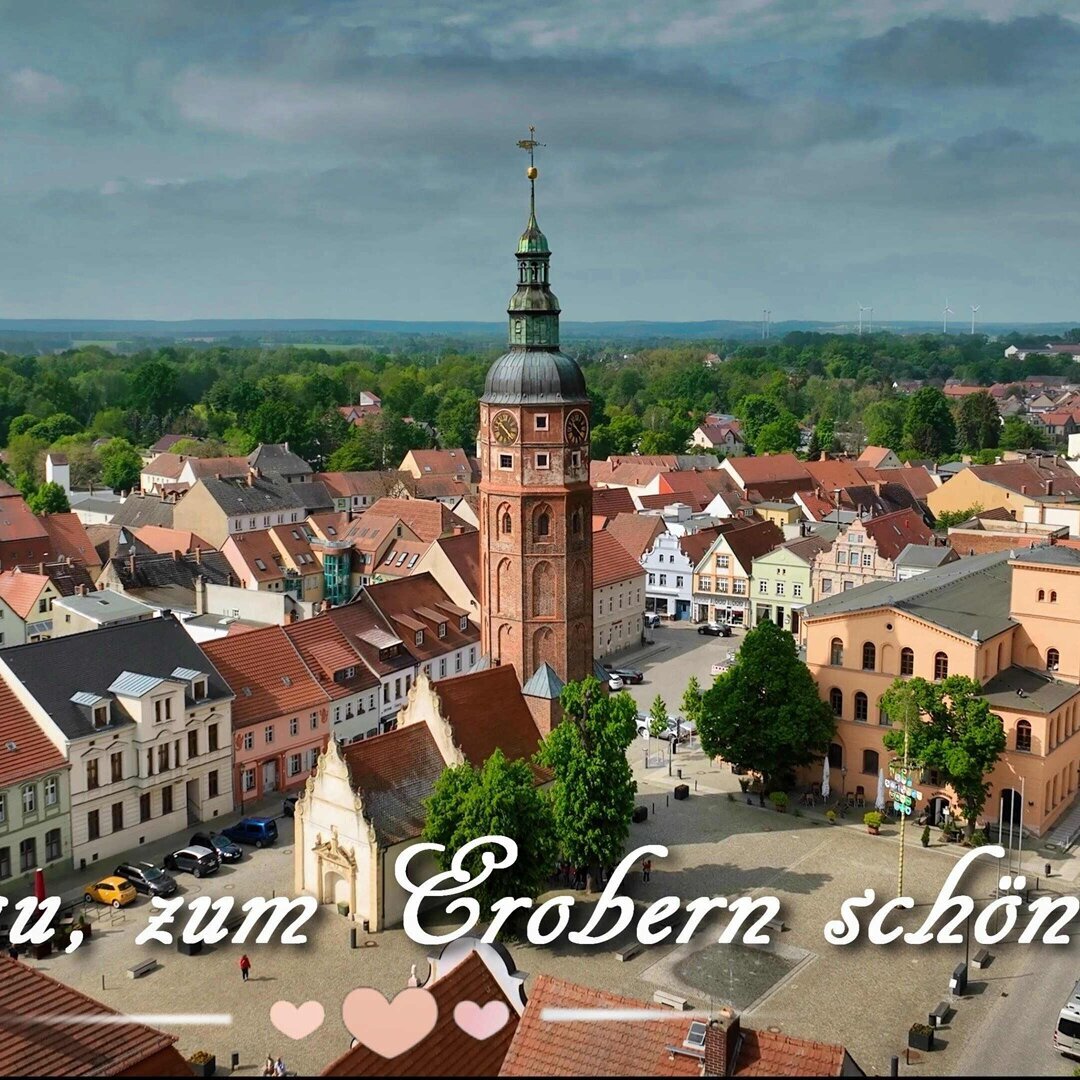 Luftaufnahmen Lausitz, Dresdener Straße 35 in Luckau