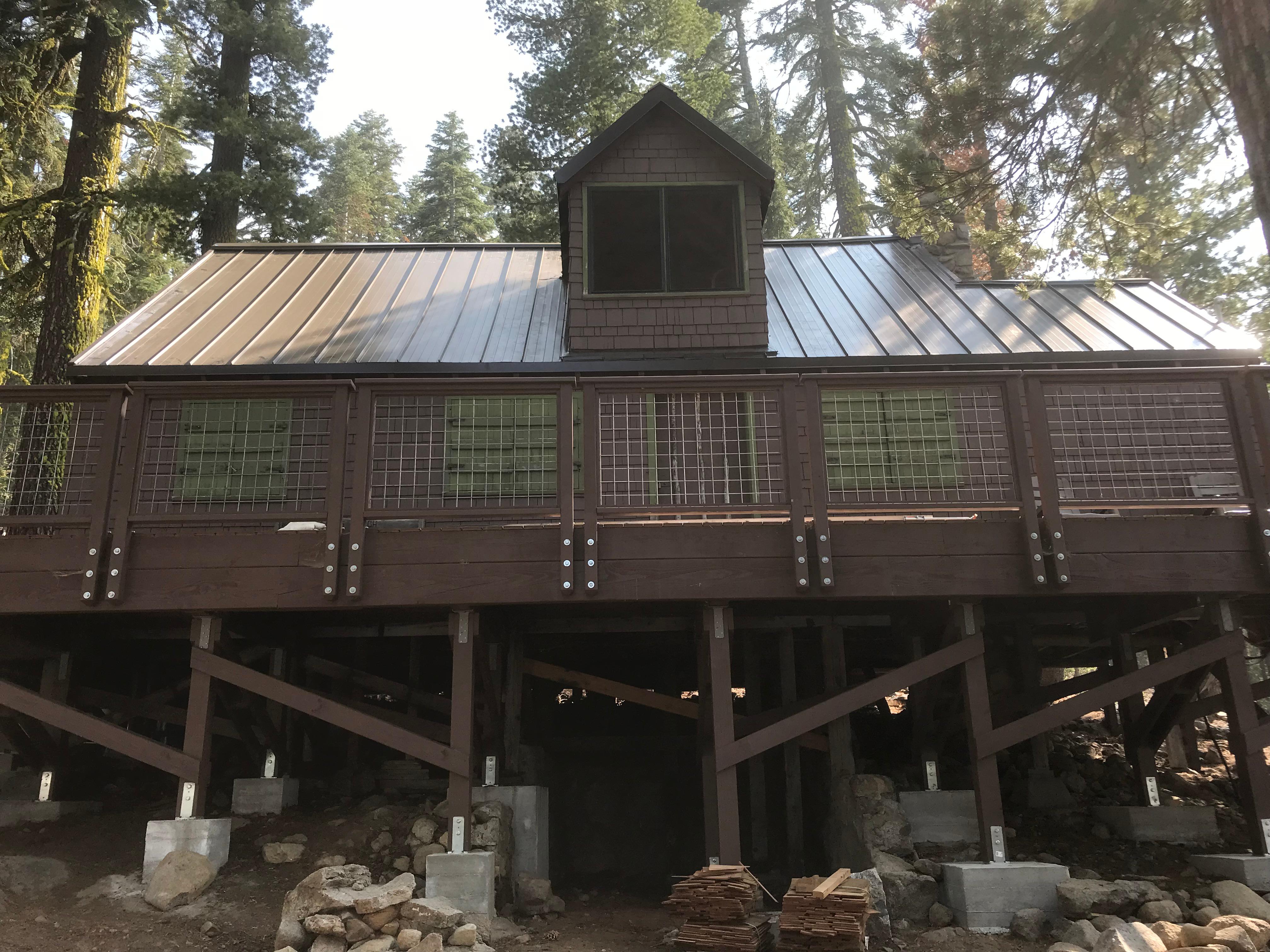 Exterior repaint on a US Forestry Cabin