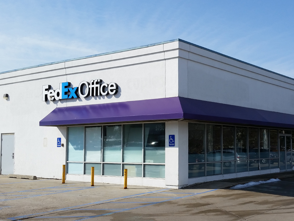 Exterior photo of FedEx Office location at 5730 S Westnedge Ave\t Print quickly and easily in the self-service area at the FedEx Office location 5730 S Westnedge Ave from email, USB, or the cloud\t FedEx Office Print & Go near 5730 S Westnedge Ave\t Shipping boxes and packing services available at FedEx Office 5730 S Westnedge Ave\t Get banners, signs, posters and prints at FedEx Office 5730 S Westnedge Ave\t Full service printing and packing at FedEx Office 5730 S Westnedge Ave\t Drop off FedEx packages near 5730 S Westnedge Ave\t FedEx shipping near 5730 S Westnedge Ave