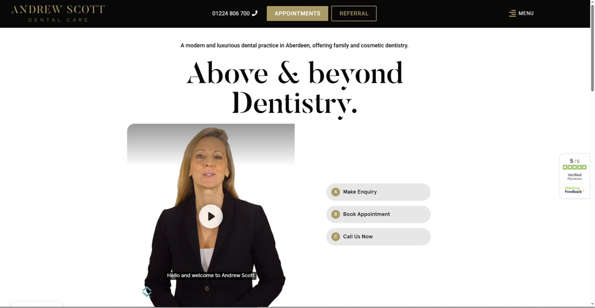 Dental website design and development