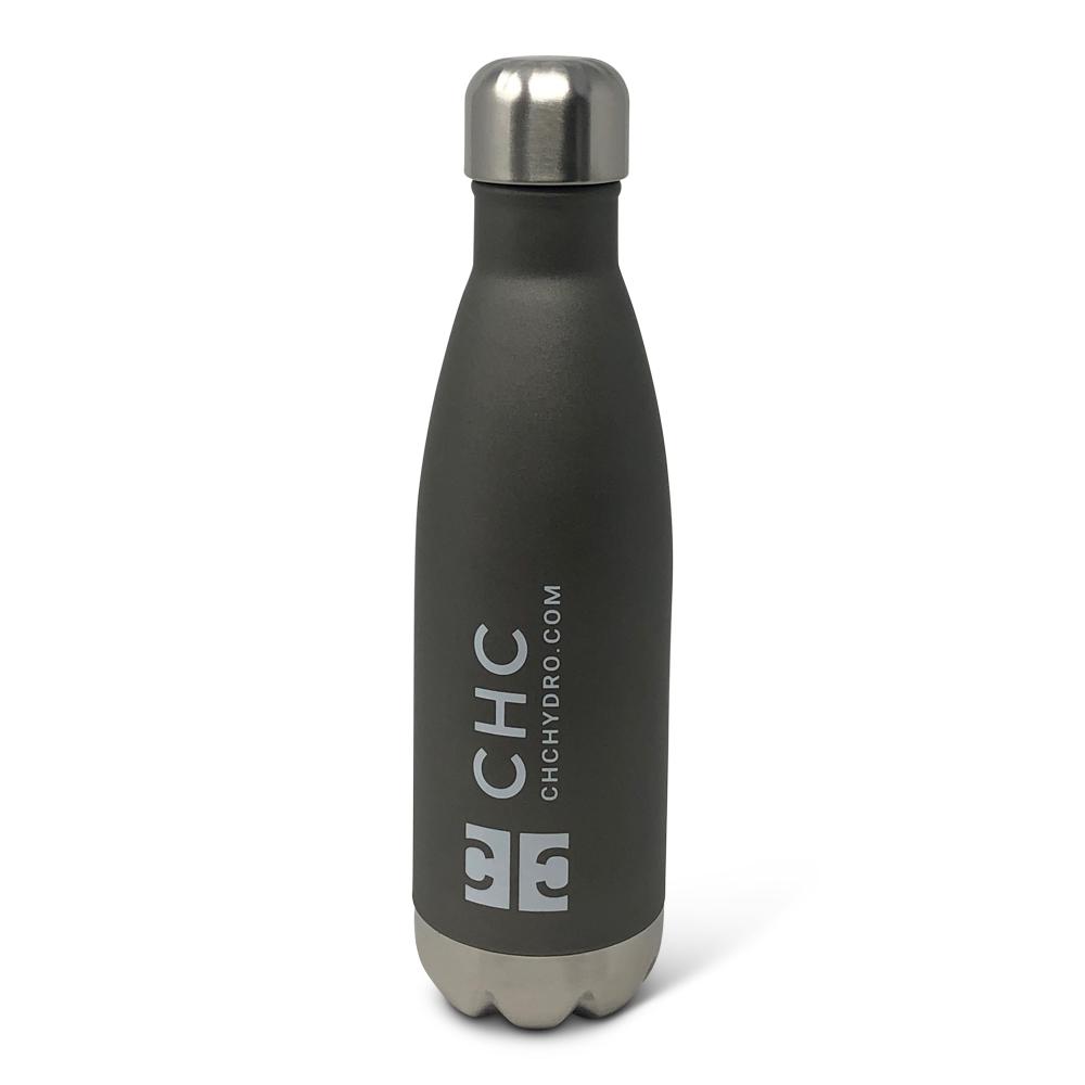 Water bottle for CHC Hydronics. Branded merch by PLC Print.