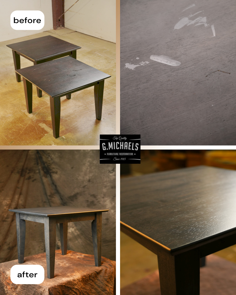 Coffee Table Set Refinihing Project by G. Michael's Restoration