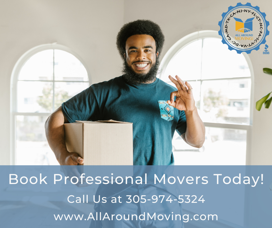 If you're planning a local or long-distance move in Florida, look no further than All Around Moving Services Company. We are your trusted partners in providing top-notch moving services tailored to meet your specific needs. Whether you're moving within the same city or relocating across the state, our experienced team of Florida movers is here to ensure a smooth and stress-free moving experience.

At All Around Moving Services Company, we understand the importance of a well-executed move. Our dedicated professionals will handle every aspect of your relocation, from packing and loading to transportation and unloading. With our attention to detail and commitment to customer satisfaction, we guarantee that your belongings will be treated with the utmost care and arrive at your new destination safely.

Booking our services is quick and easy. Simply reach out to us today to discuss the details of your upcoming move, and our friendly team will provide you with a customized moving plan and a transparent quote. We take pride in our professionalism, reliability, and efficiency, ensuring that your move with us is a seamless and positive experience.

Don't let the stress of moving weigh you down. Trust All Around Moving Services Company to handle your next local or long-distance move in Florida. Contact us now to book our services and embark on a smooth and hassle-free journey to your new home.