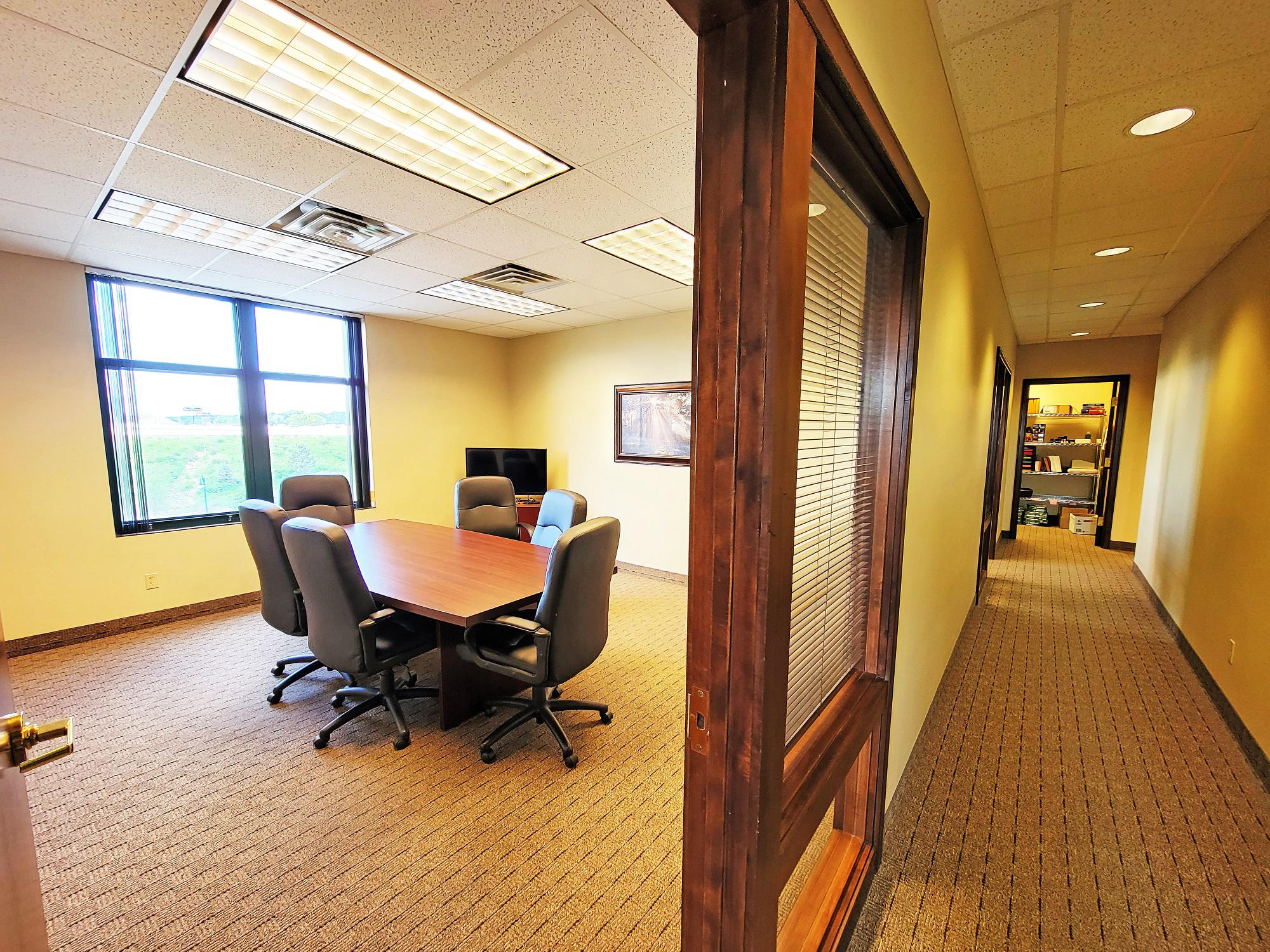 Conference room and hallway at our Wausau office