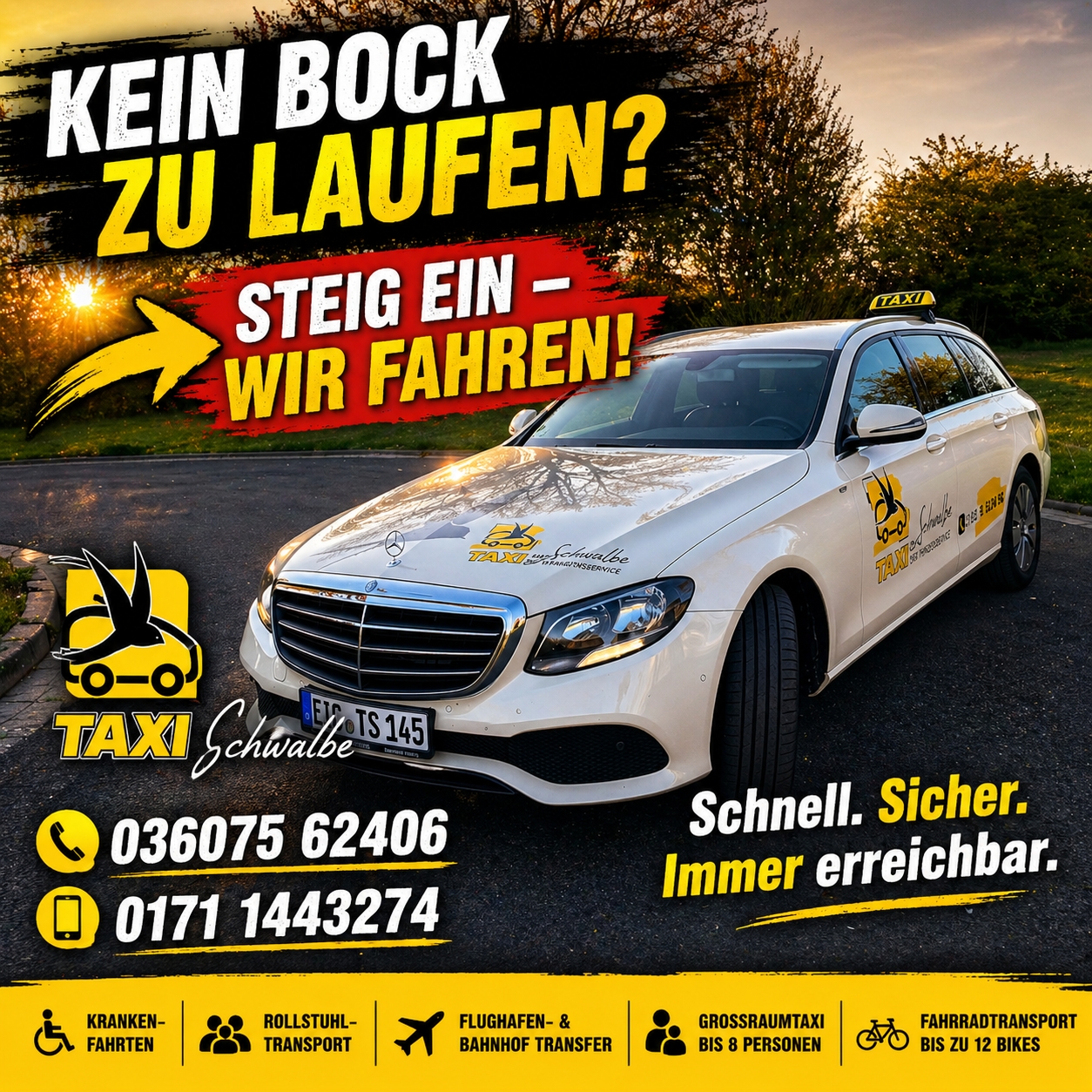 Taxi & Mietwagenservice Schwalbe, Brückenstr. 5 in Dingelstädt