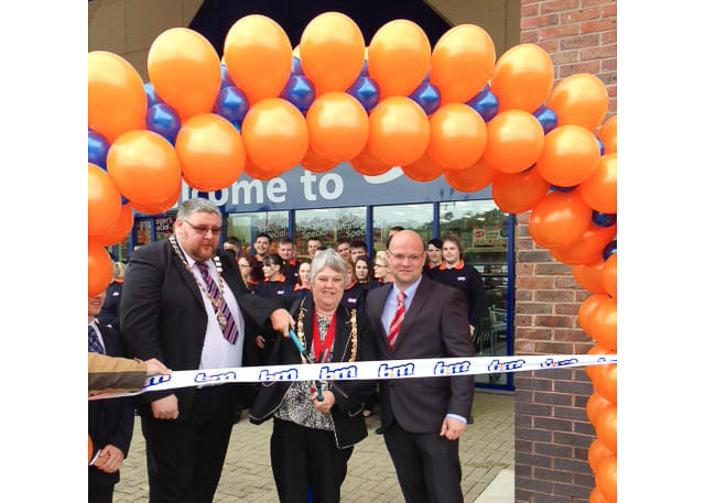 B&M Stores Aberystwyth store opening.