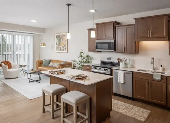Shaker Style Kitchen Cabinetry, Quartz Countertops 