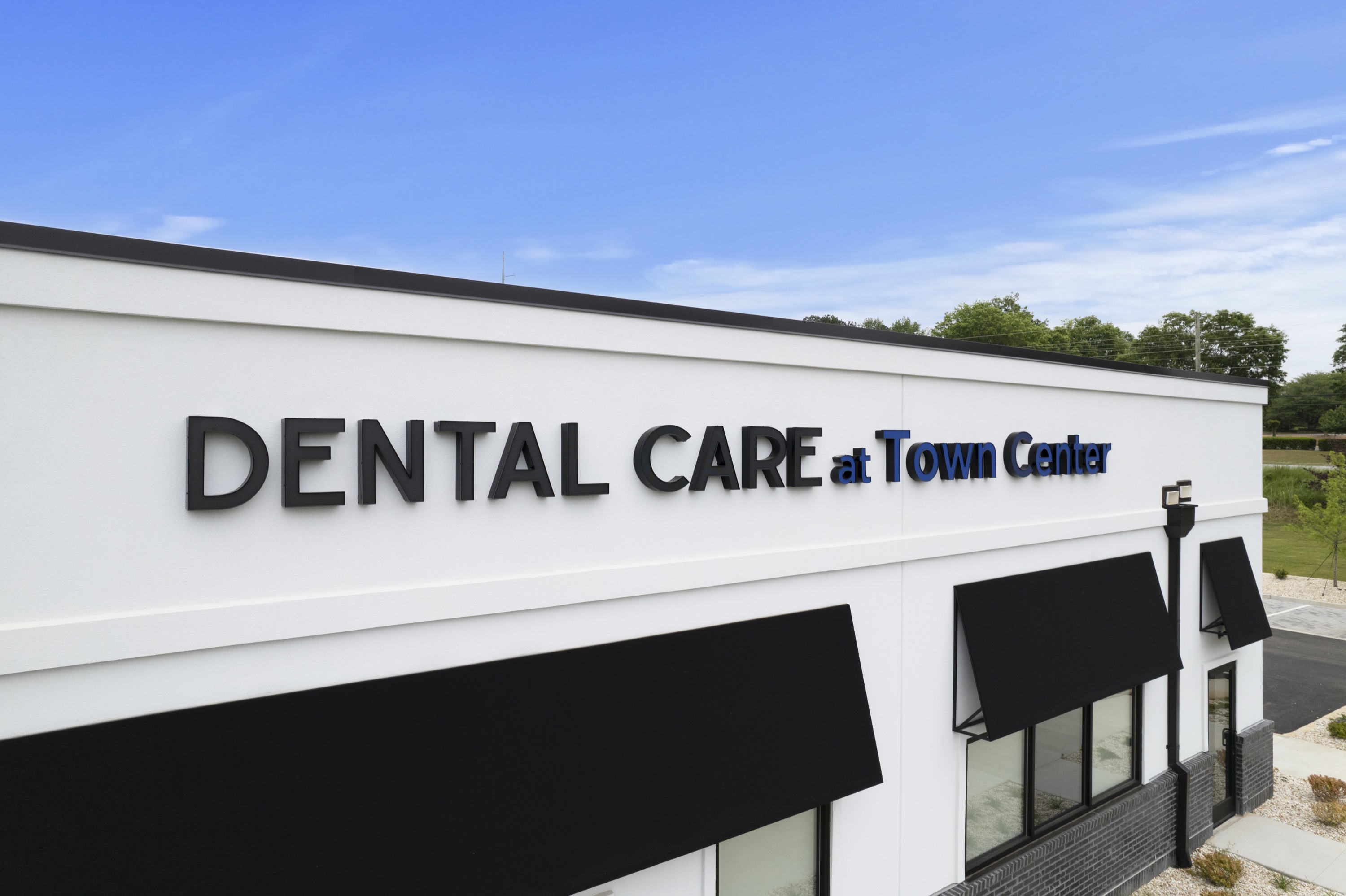 Office sign, Dental Care at Town Center. Dentist in Covington, GA. 