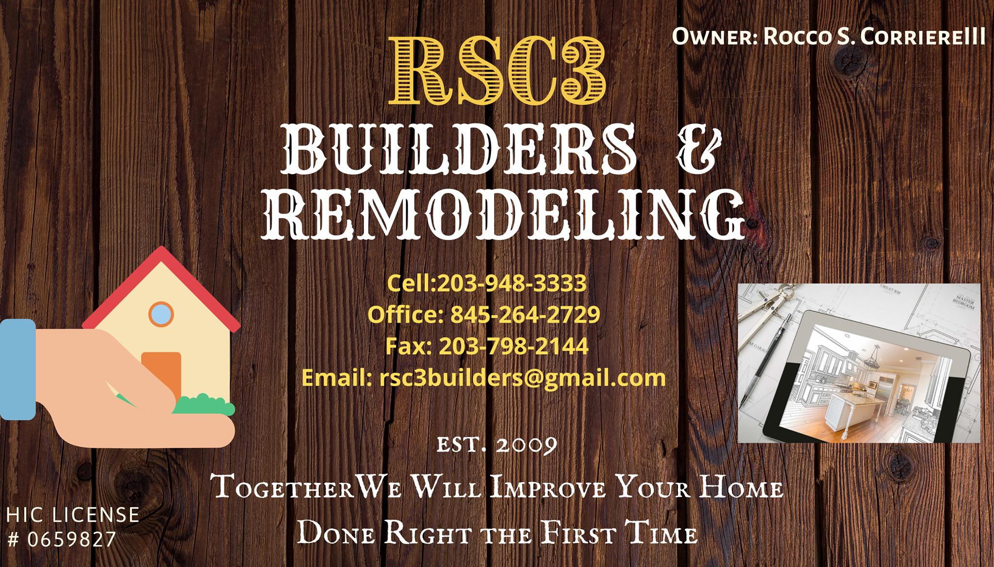 RSC3 Builders &amp; Remodeling Logo