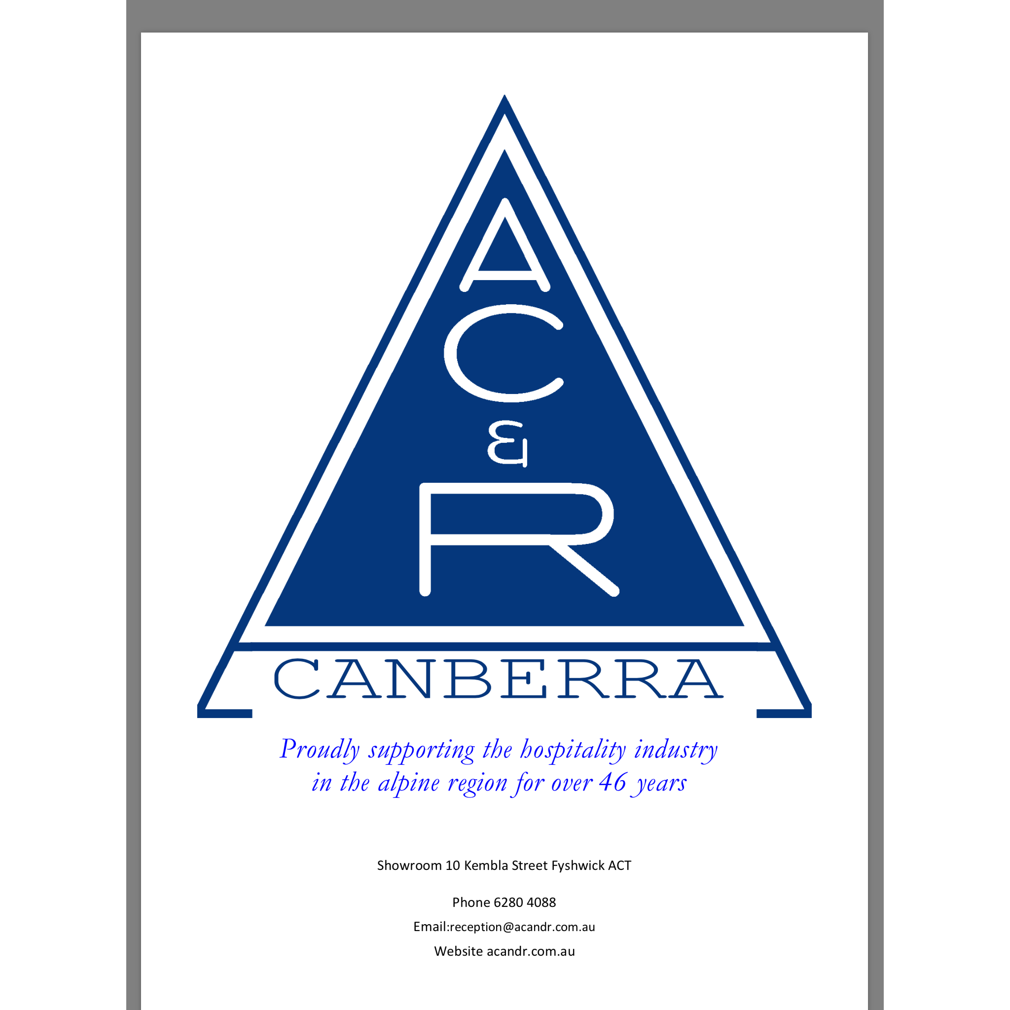 AC & R Catering equipment Logo