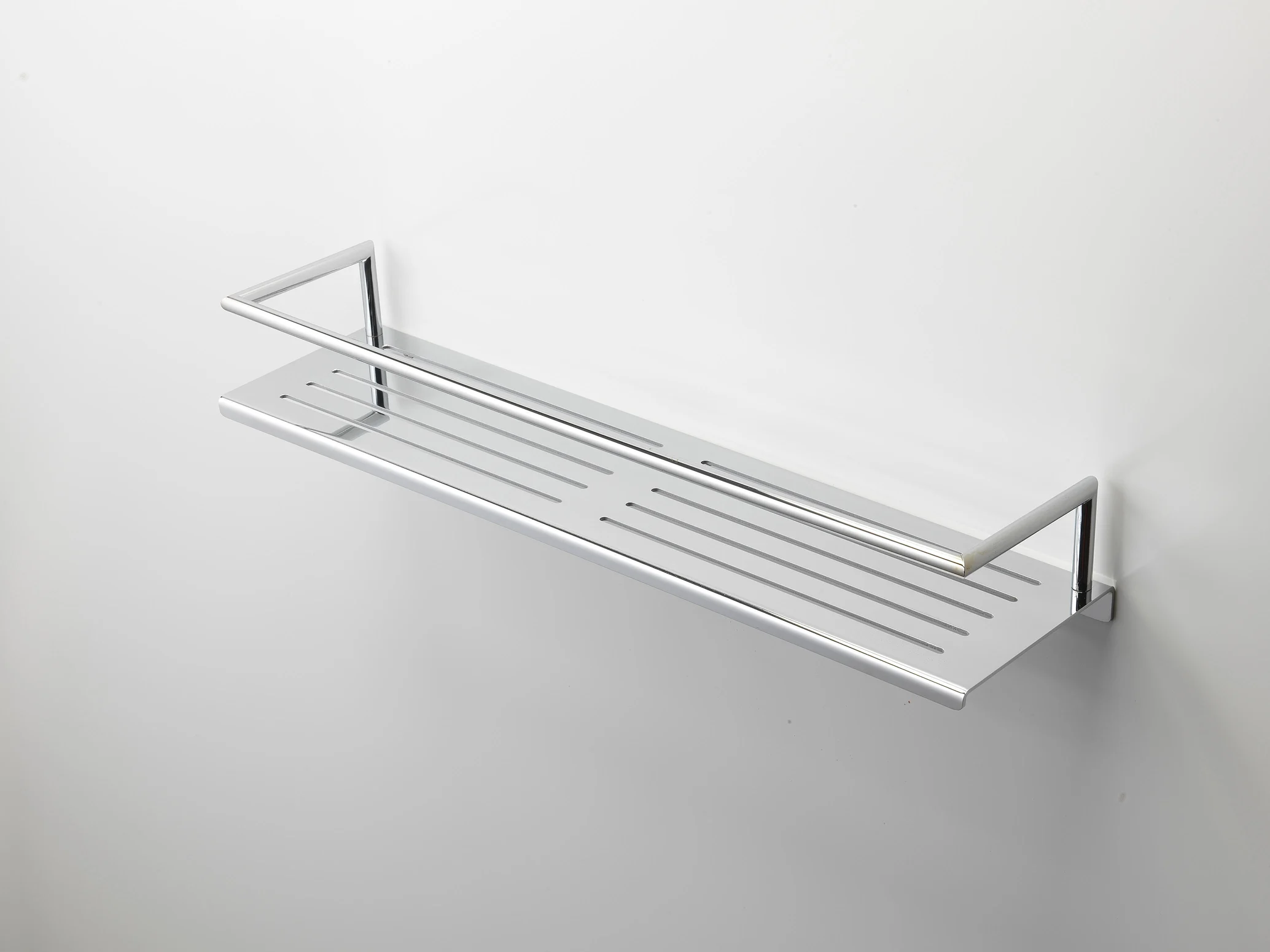 Modern wall-mounted shower shelf for added bathroom storage