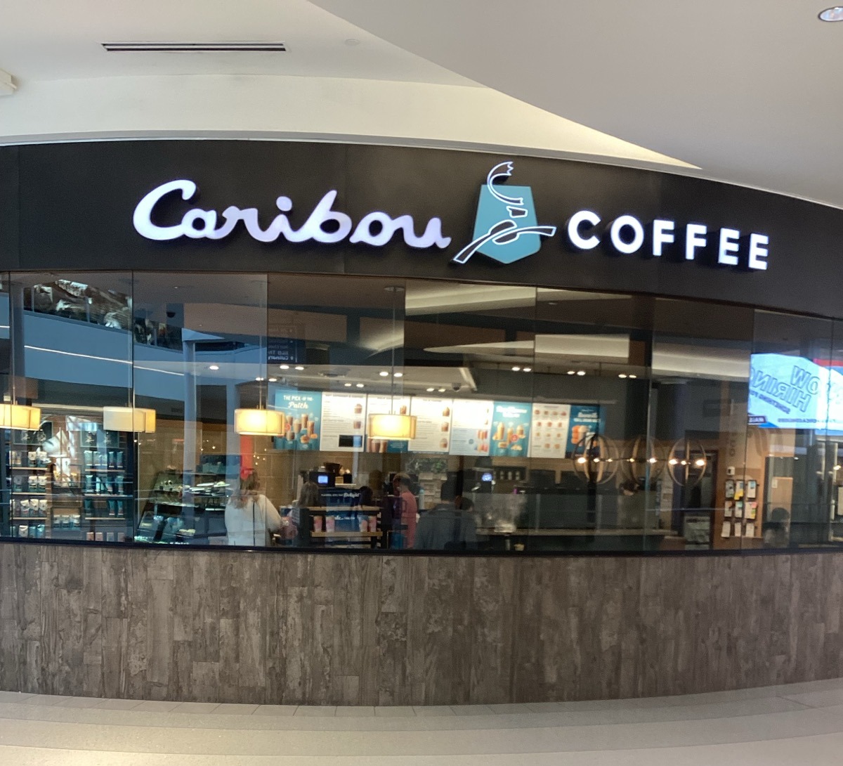 Storefront of the Caribou Coffee at 60 East Broadway N-224 in Bloomington