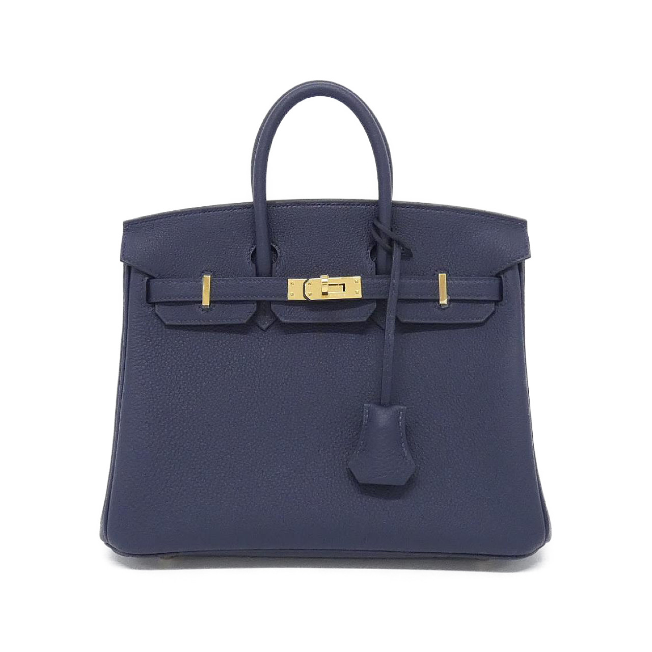 エルメス バーキン 25cm 041344CC トゴ BLUE NAVY ゴールド金具 K刻印